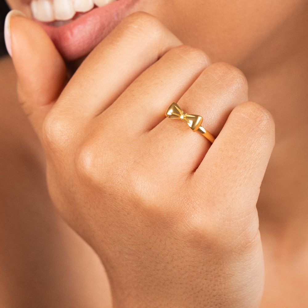 Bague dorée arc Ellie