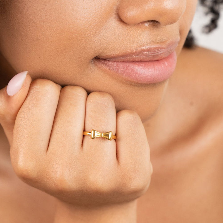 Bague dorée arc Ellie