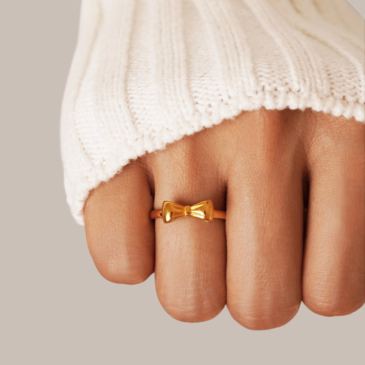 Bague dorée arc Ellie