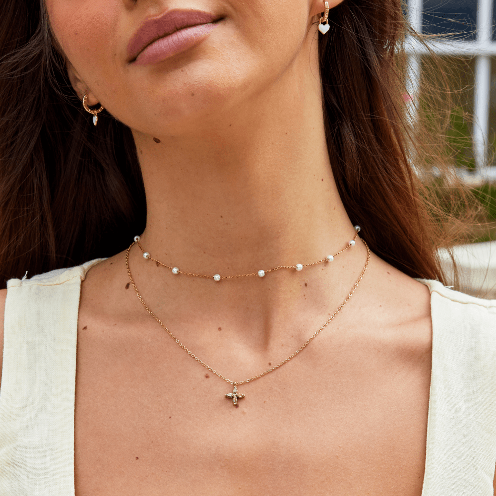 Elowyn en cristal kvetinový collier