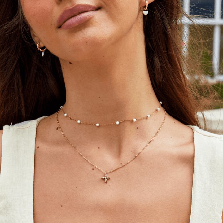 Elowyn en cristal kvetinový collier
