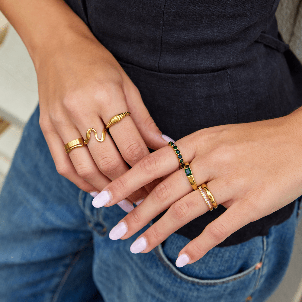 Bague Smaragdova élégance 18K cristal