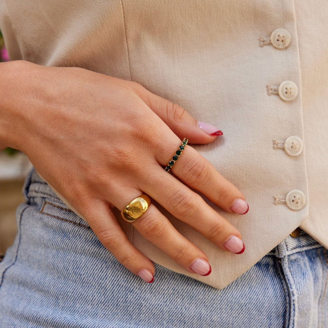 Bague Smaragdova élégance 18K cristal