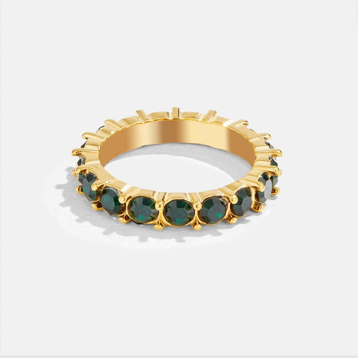 Bague Smaragdova élégance 18K cristal