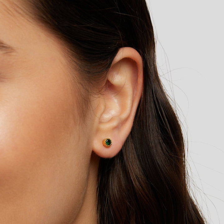 Boucles d’oreilles vert émeraude