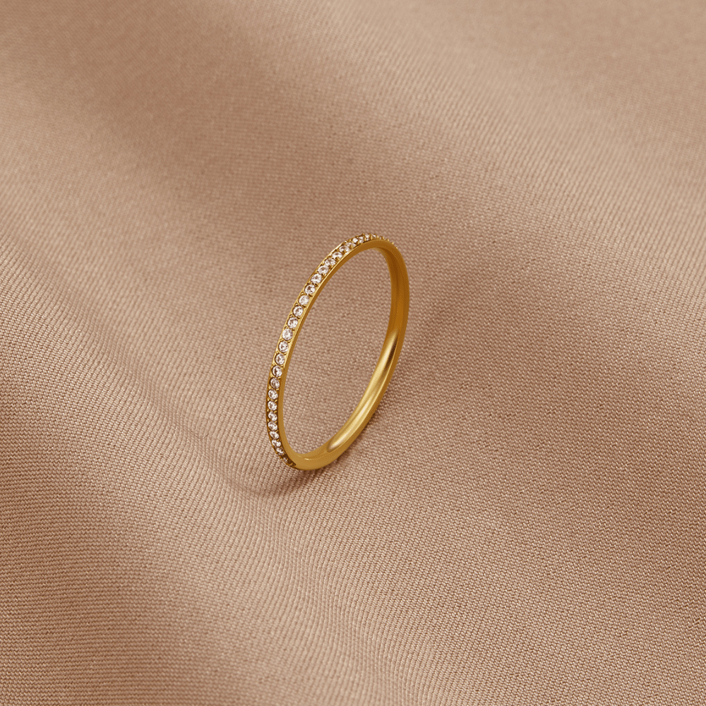 Bague éternité 18K cristal