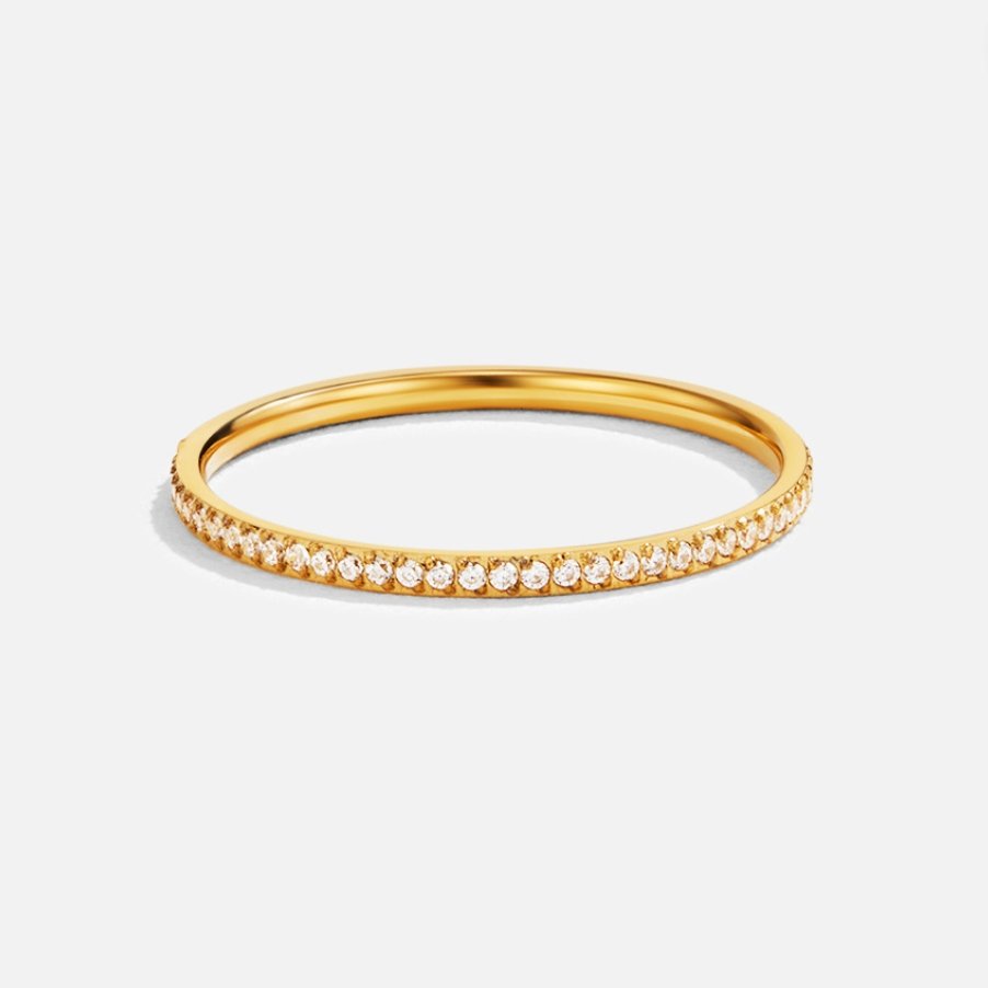 Bague éternité 18K cristal