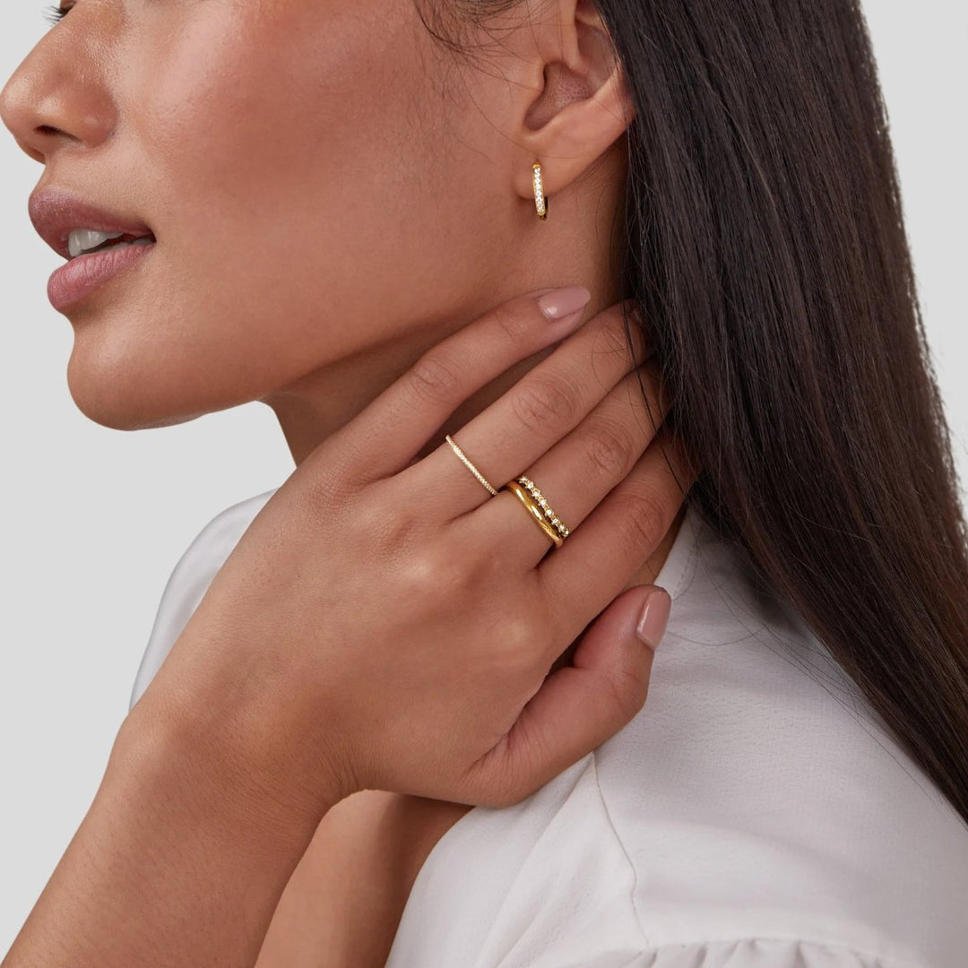 Bague éternité 18K cristal