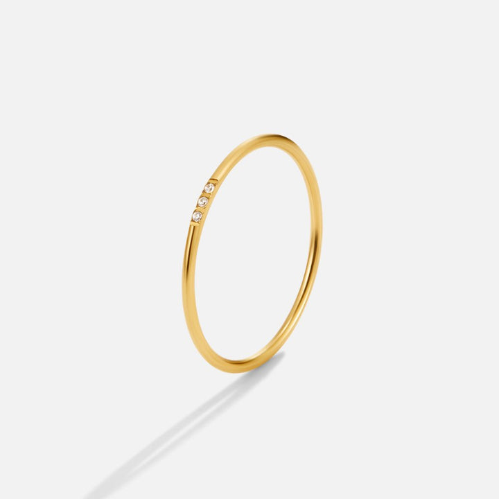 Bague Eula dorée et cristal