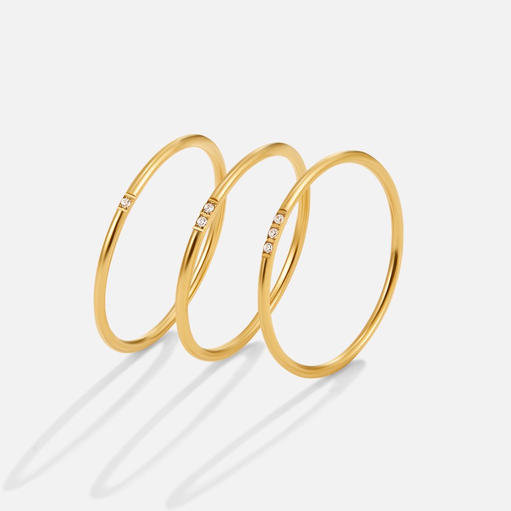 Bague set Eula or cristal
