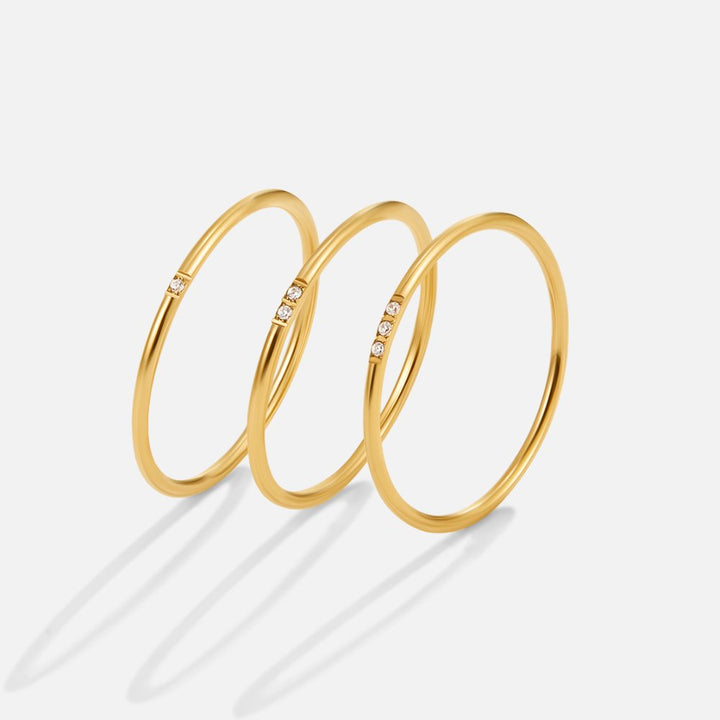 Bague set Eula or cristal
