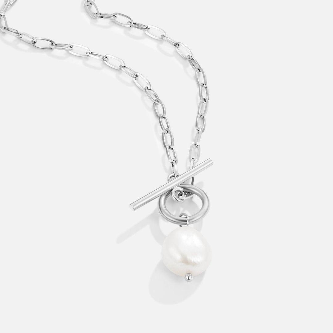 Eva svetlý Collier argenté s perlami