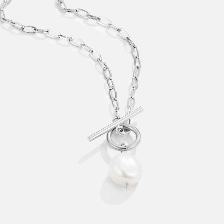 Eva svetlý Collier argenté s perlami