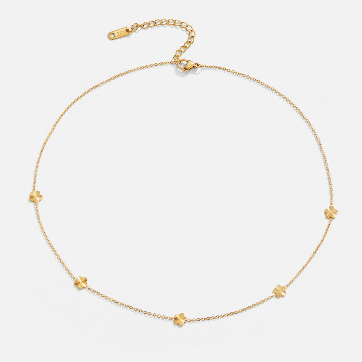 Collier Flower Power s retiazkou pozlátenou 18K zlatom