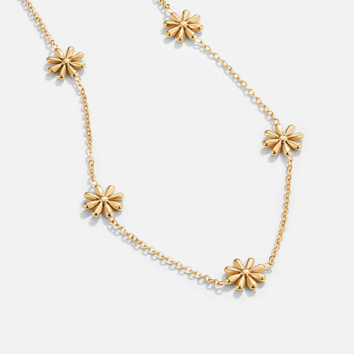 Collier Flower Power plaqué or 18K