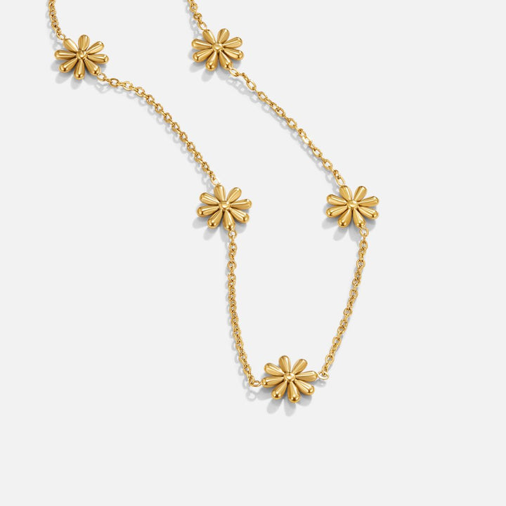 Collier Flower Power plaqué or 18K