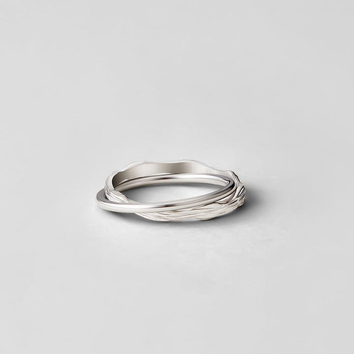 Bague éternité entrelacée argentée