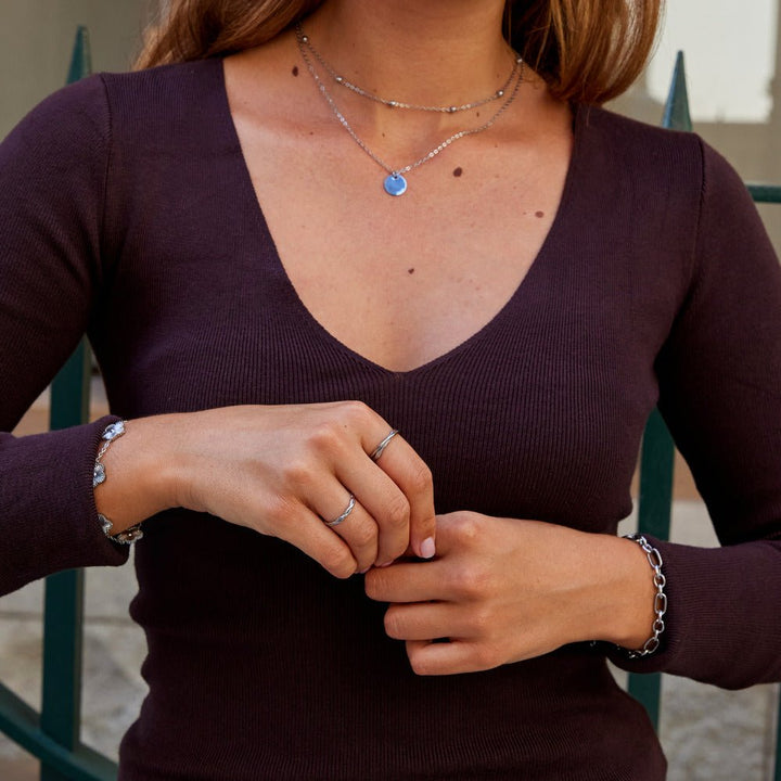 Bague éternité entrelacée argentée