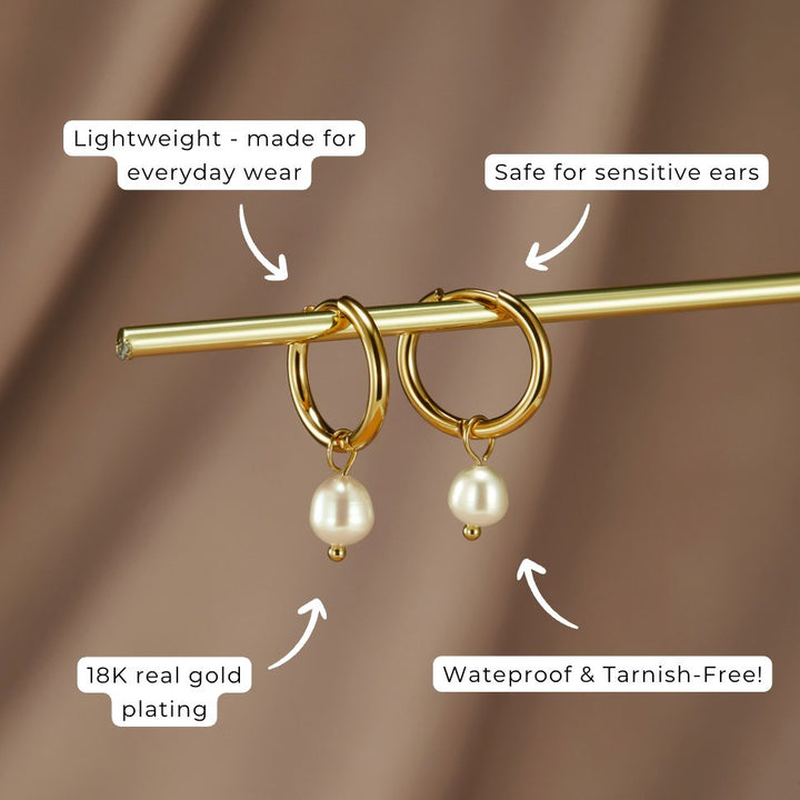 Boucles d’oreilles Bella en perles d’eau douce