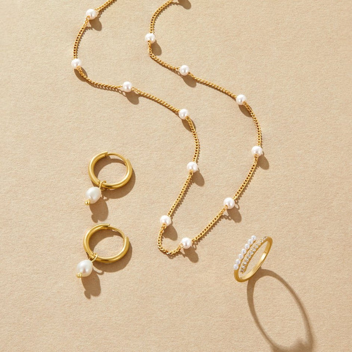 Boucles d’oreilles Bella en perles d’eau douce