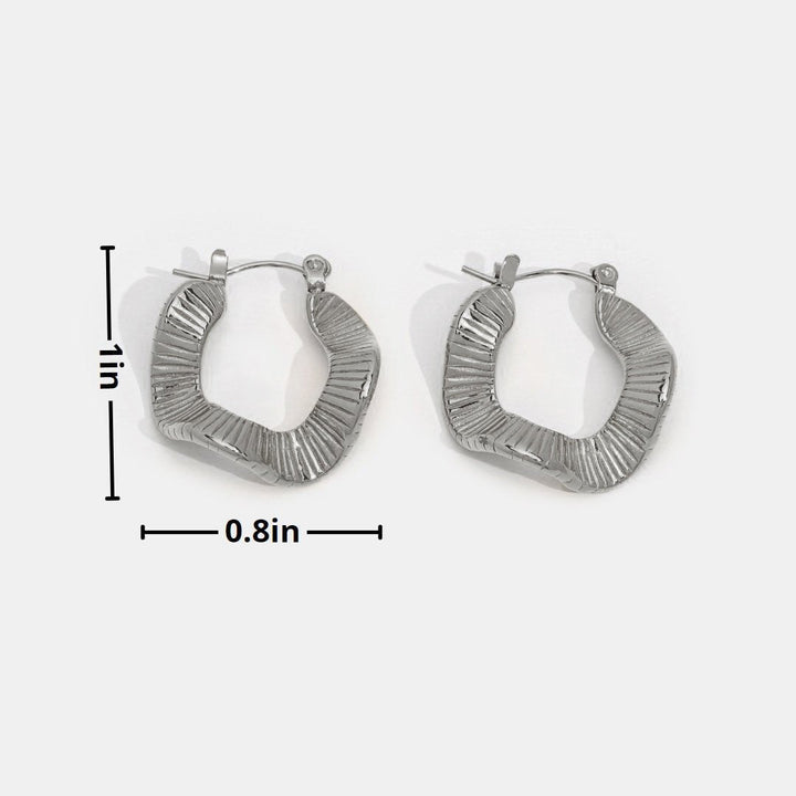 Boucles d’oreilles géométriques argentées