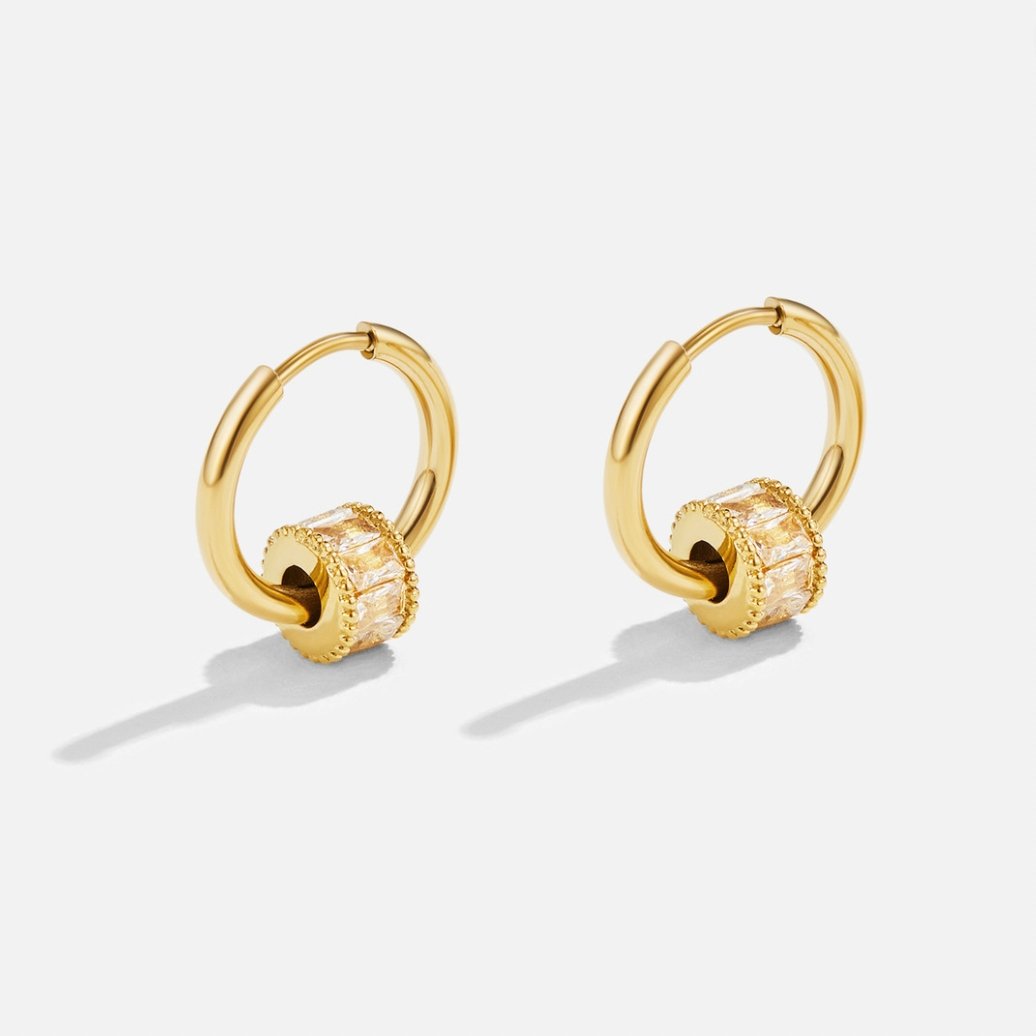 Boucles d’oreilles Gigi en cristal doré 18K