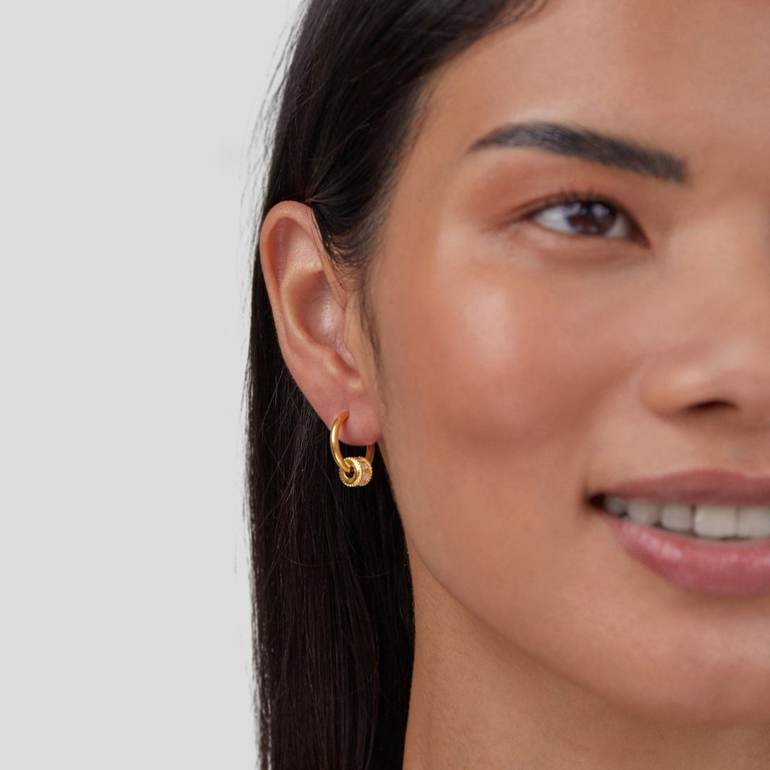 Boucles d’oreilles Gigi en cristal doré 18K