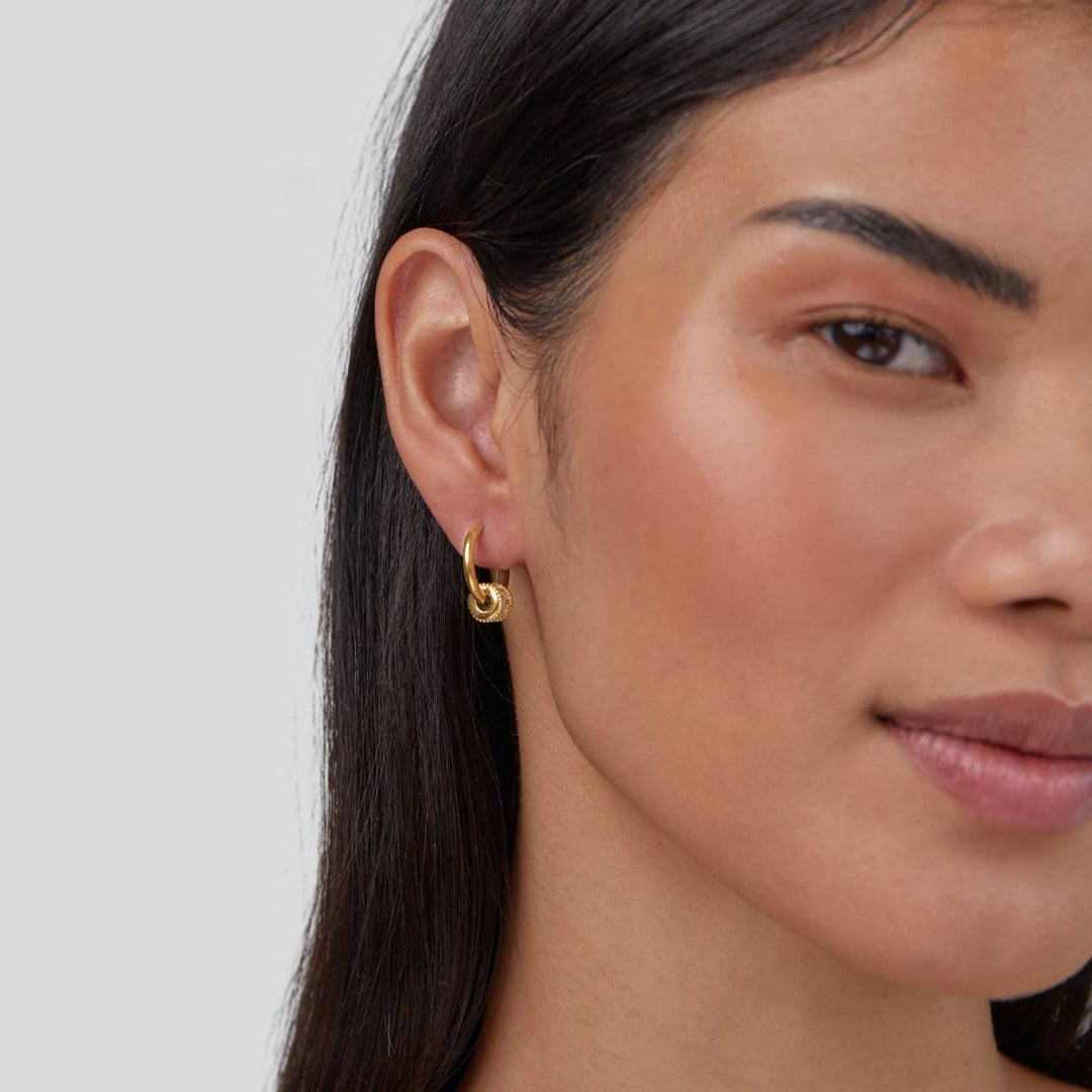 Boucles d’oreilles Gigi en cristal doré 18K
