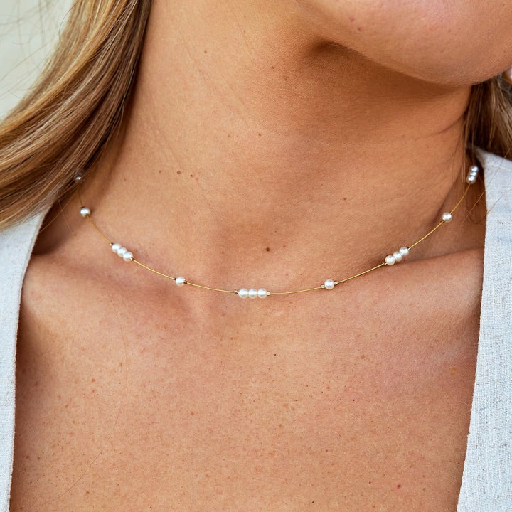 Gigi de perles choker collier