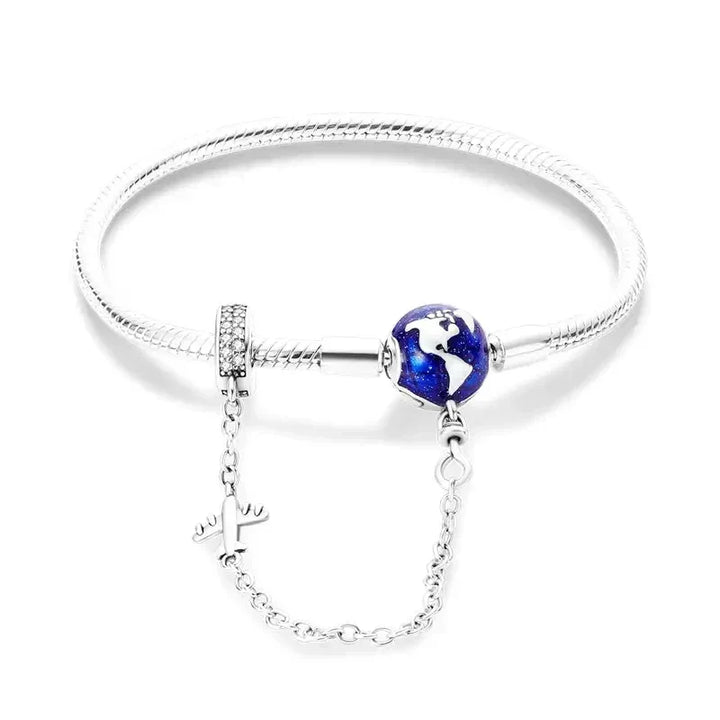 Bracelet avec Charm Planète Terre