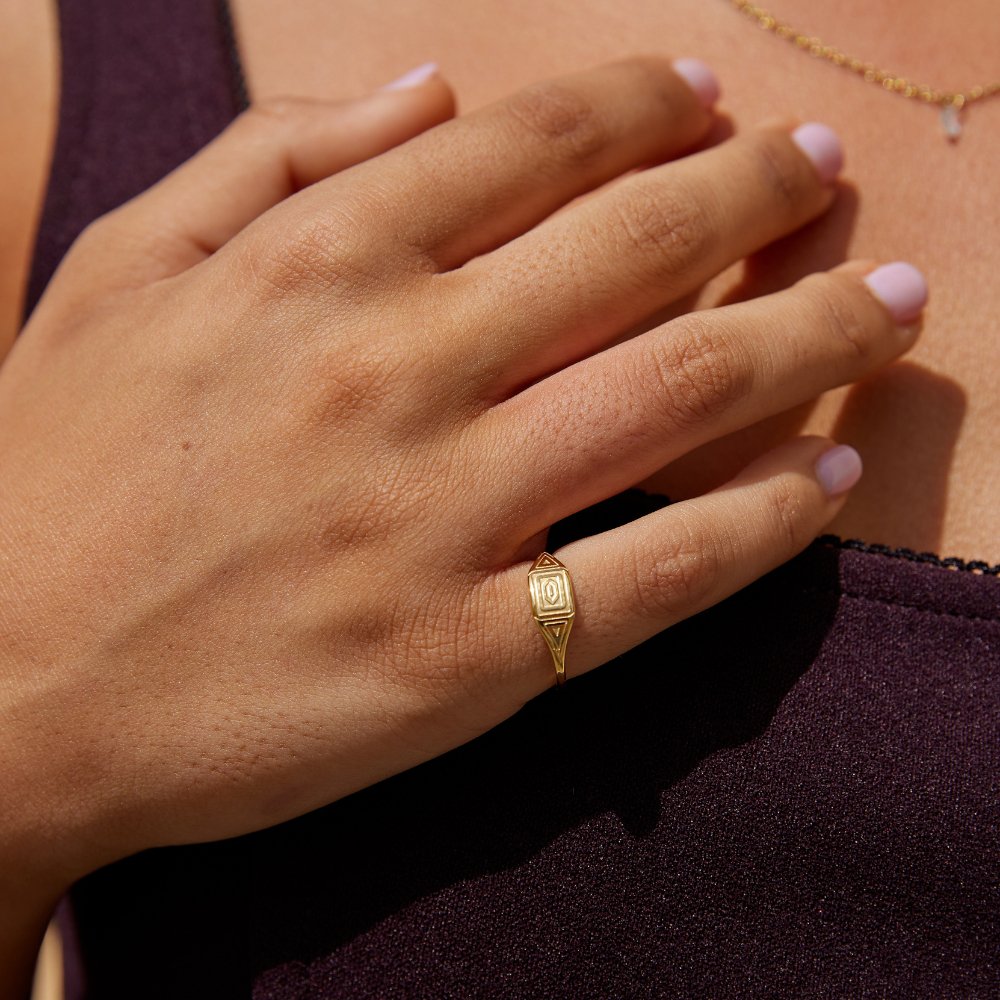 Bague dorée Adaline