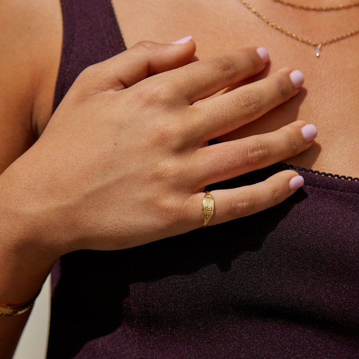Bague dorée Adaline