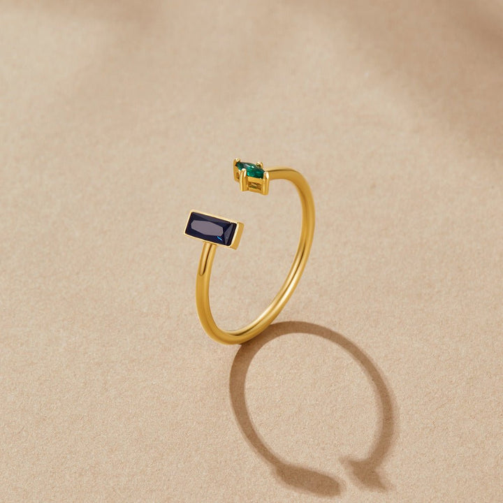 Bague dorée amour cristal