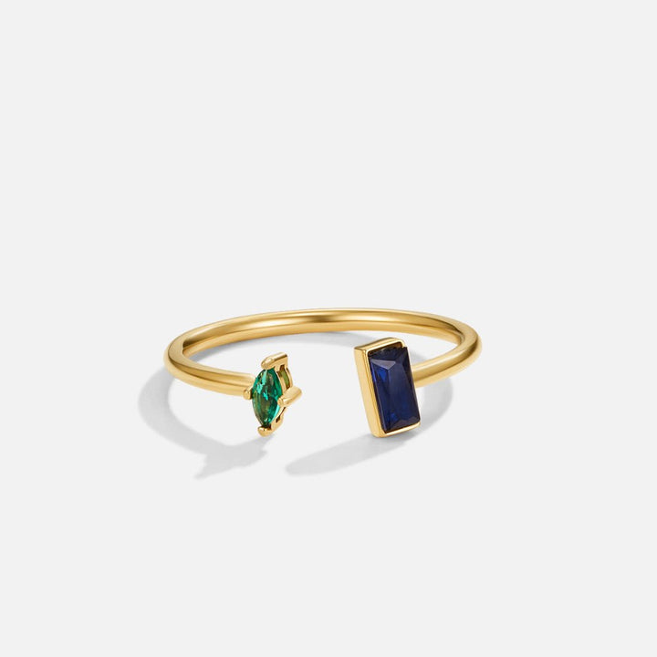 Bague dorée amour cristal