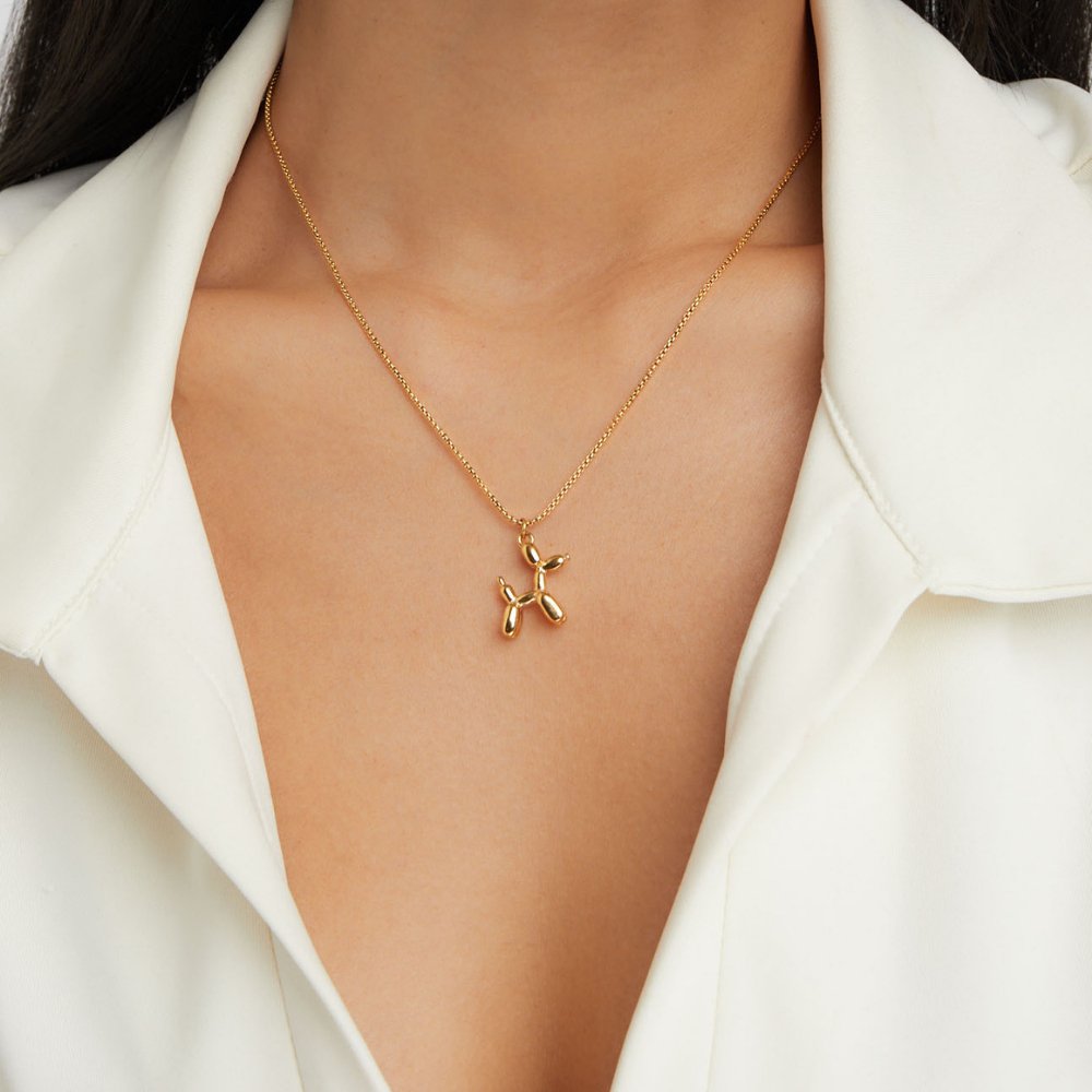Doré Collier avec pendentif balónikového zvieratka