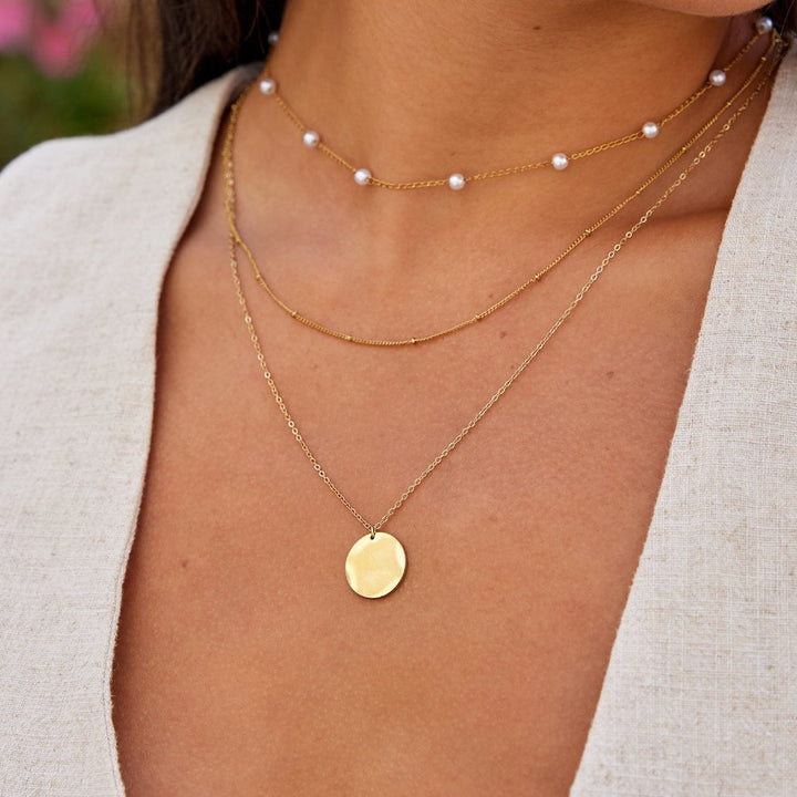 Collier so zlatou mincou