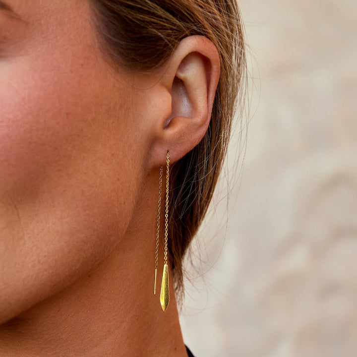 Boucles d’oreilles dorées Dakota à chaînes