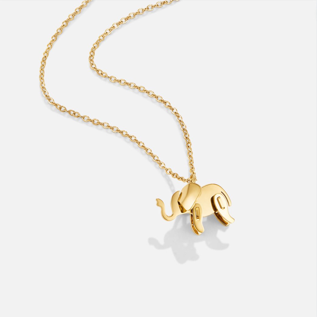 Collier doré so sloním príveskom