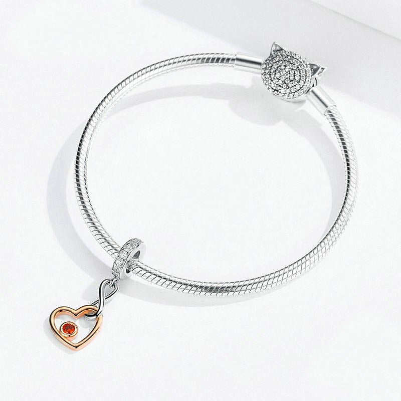 Charm Doré Cœur Infini – Maison Perle