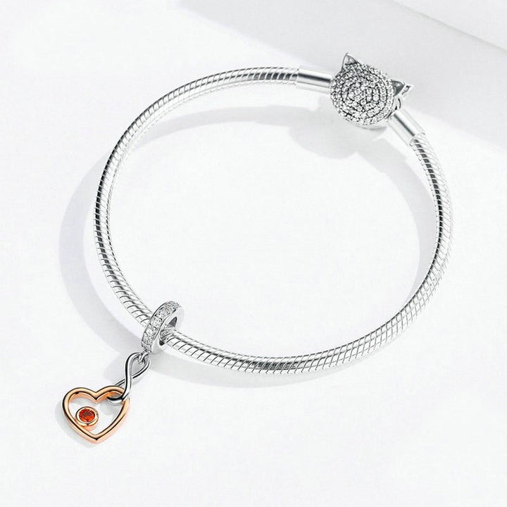 Charm Doré Cœur Infini – Maison Perle