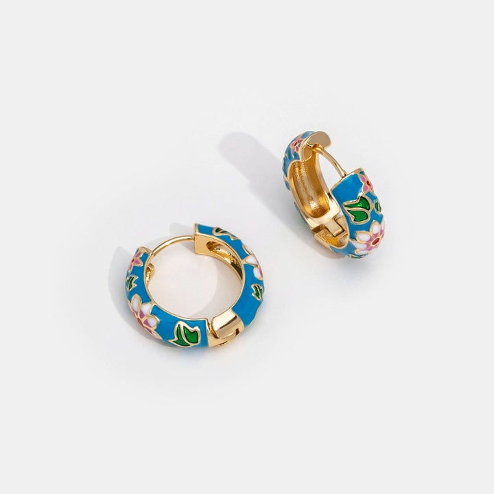 Boucles d’oreilles dorées fleurs
