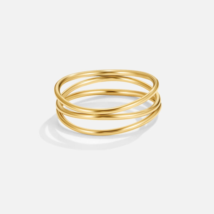 Bague dorée infini