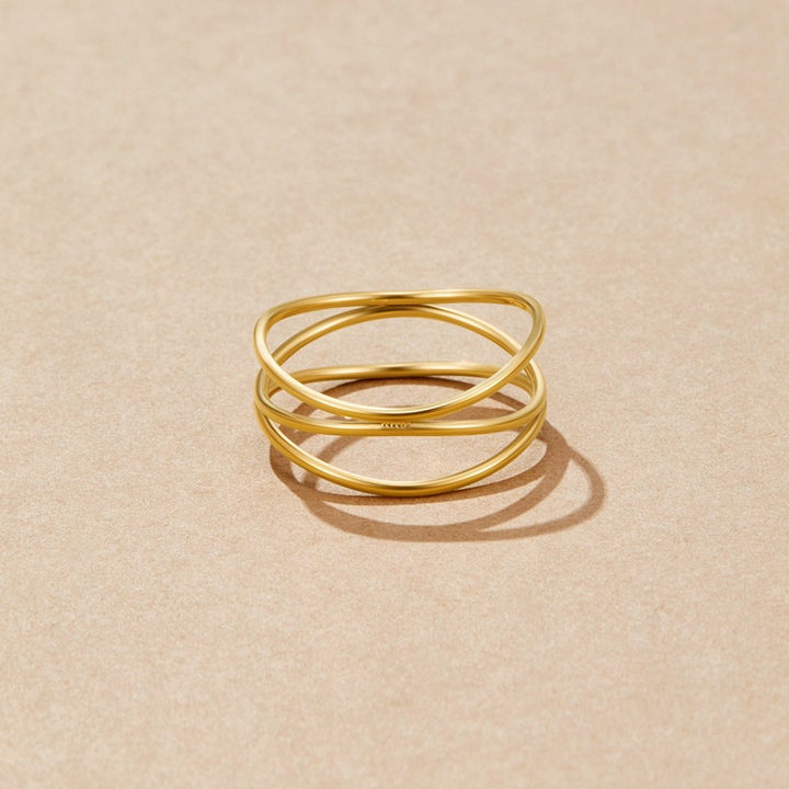 Bague dorée infini
