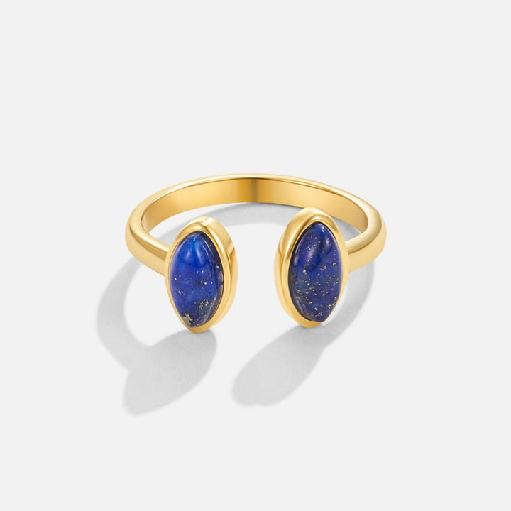 Bague dorée lapis lazuli