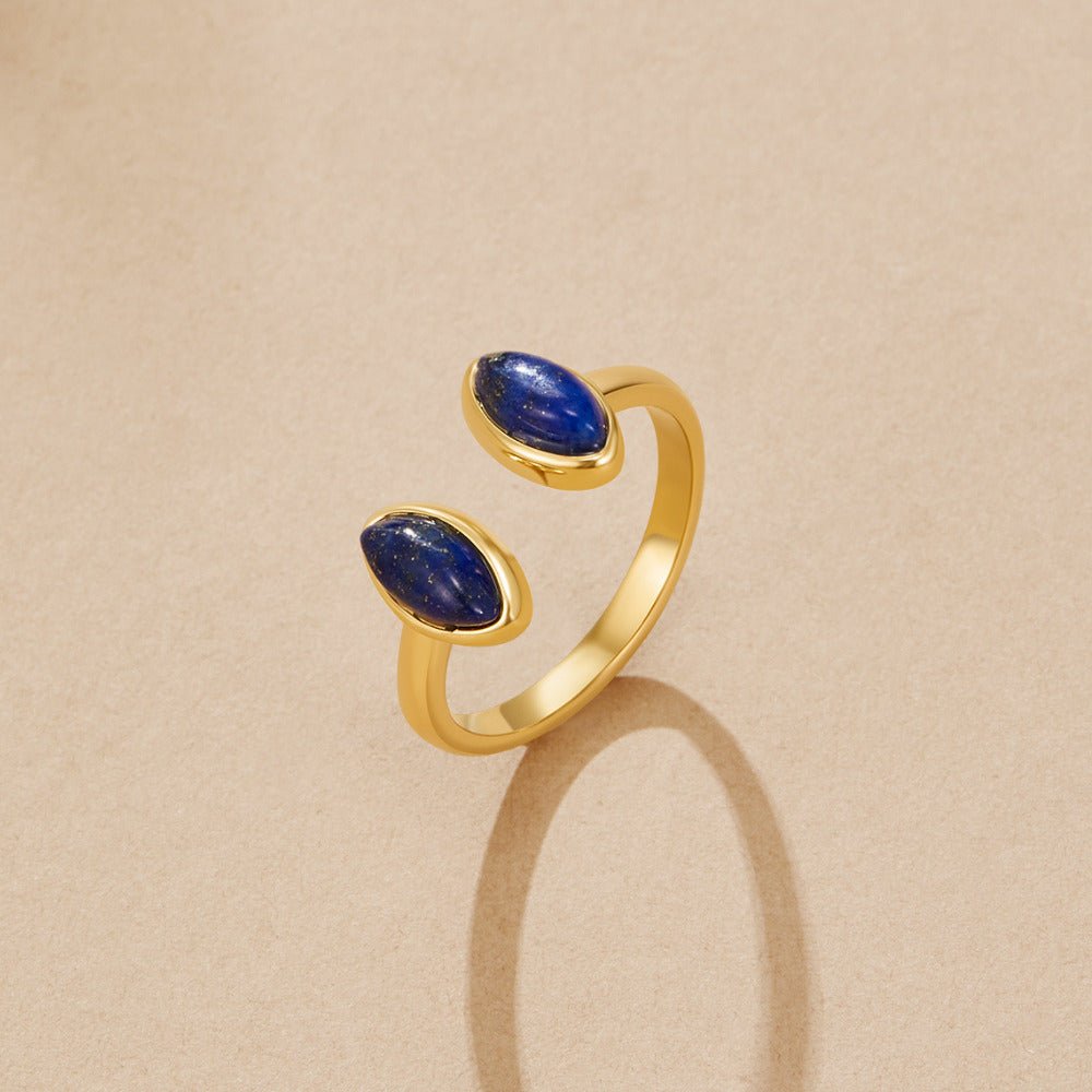 Bague dorée lapis lazuli