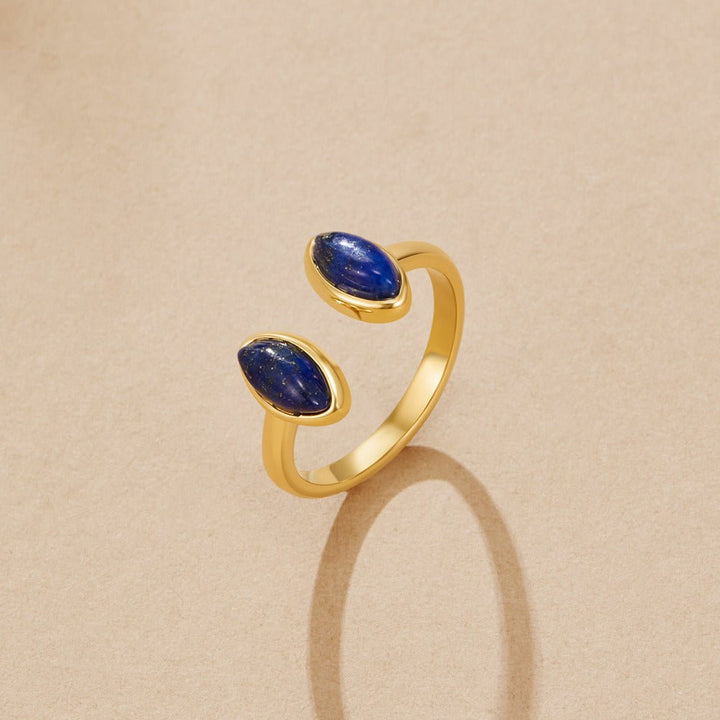 Bague dorée lapis lazuli