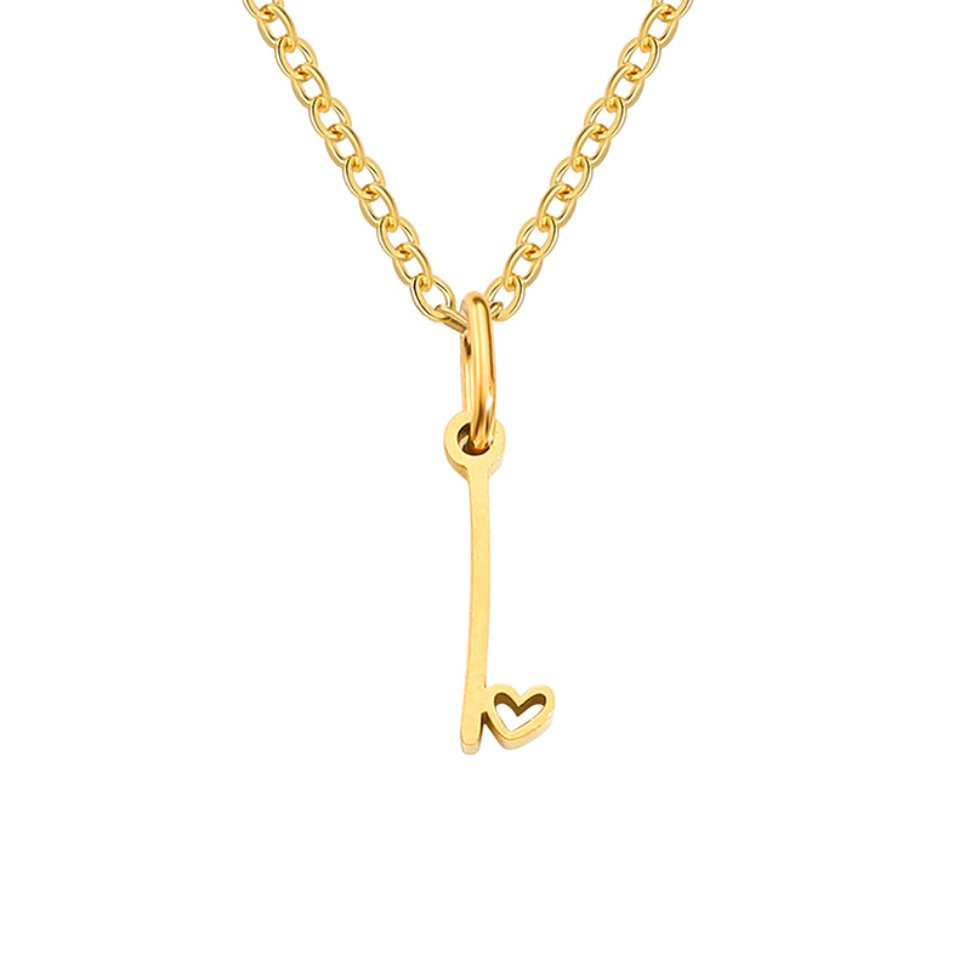 Collier cœur doré avec initiale