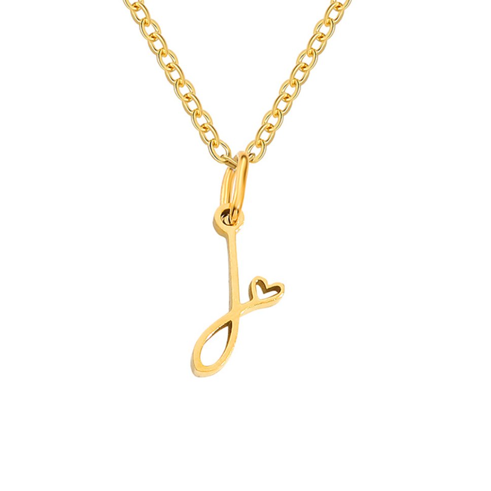 Collier cœur doré avec initiale
