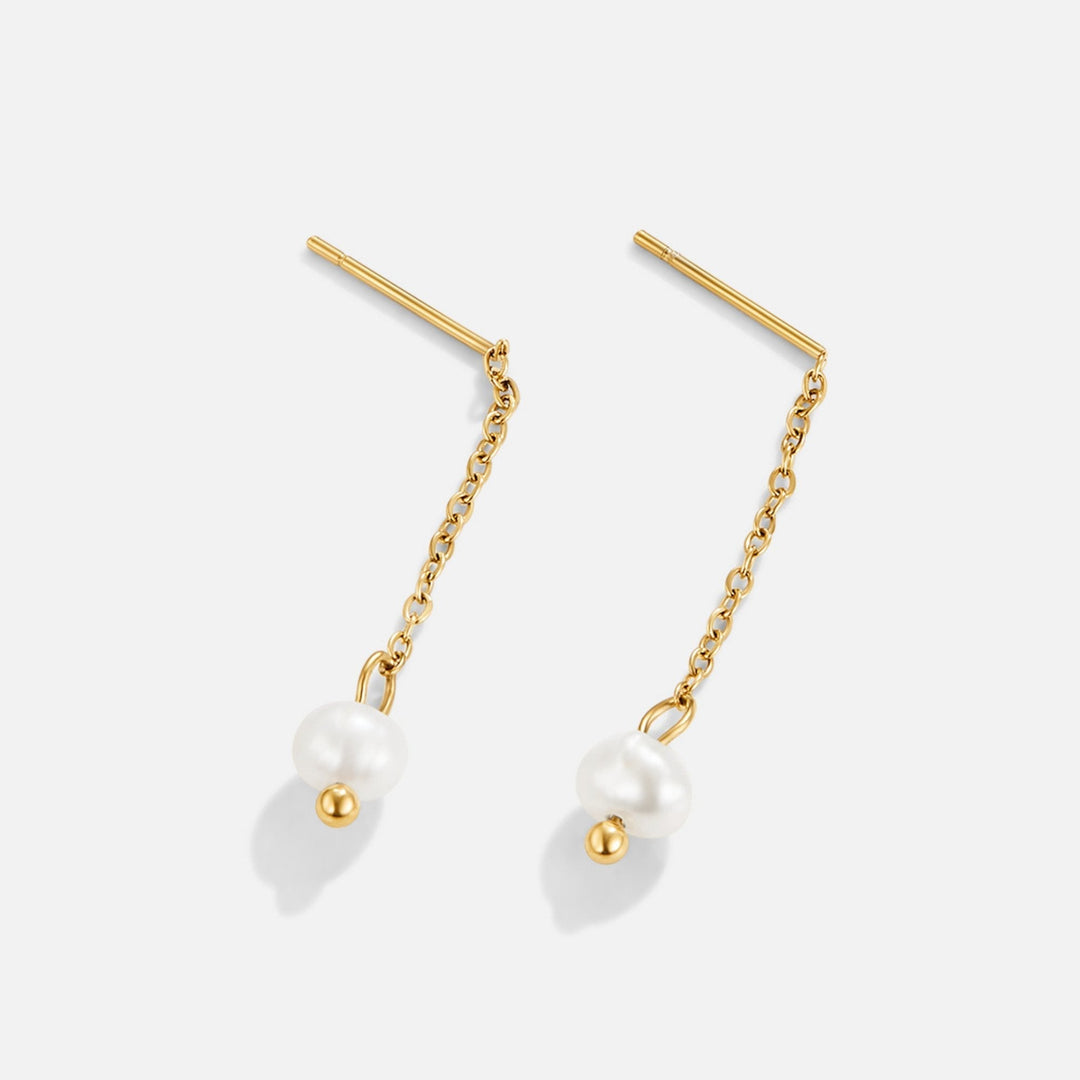 Boucles d’oreilles dorées Maria avec perles