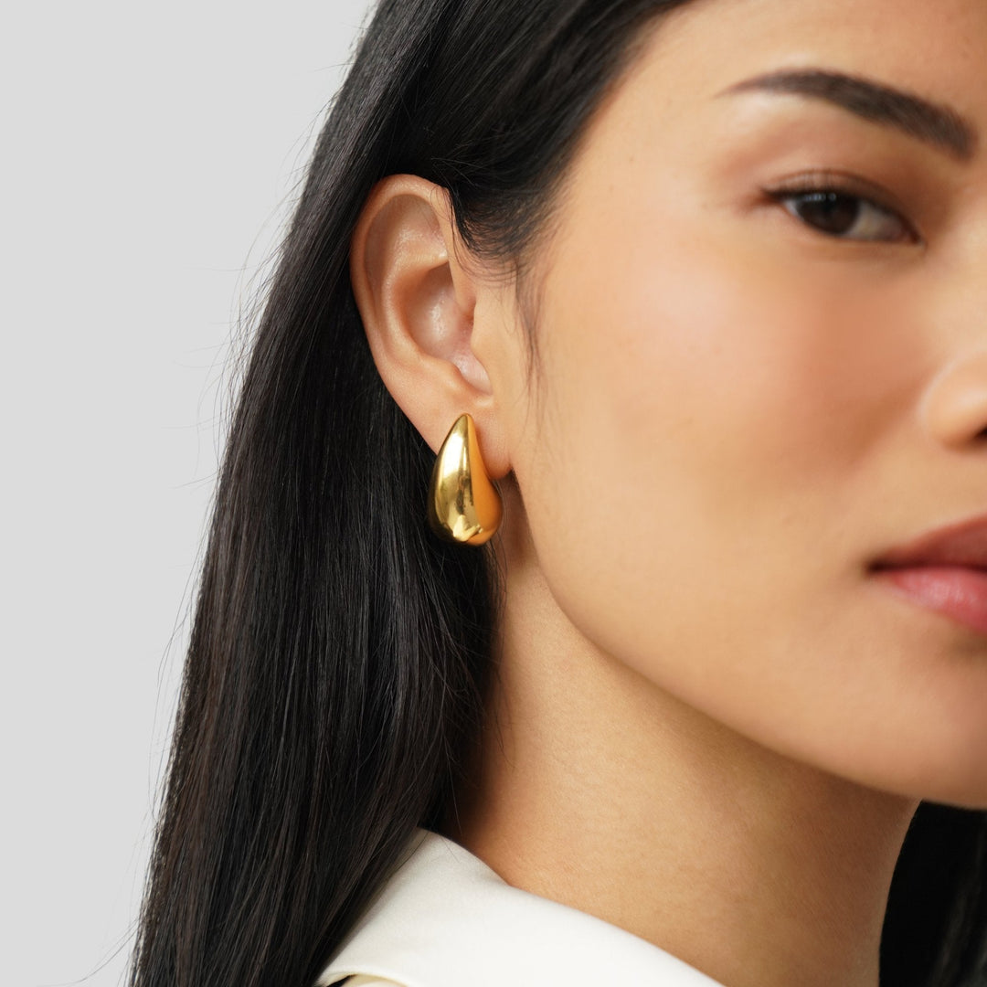 Boucles d’oreilles goutte dorées Amara
